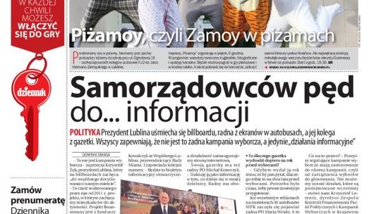 Jedynka Dziennika Wschodniego z 4 grudnia 2013