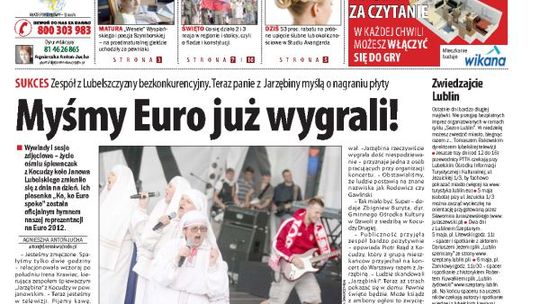 Jedynka Dziennika Wschodniego z 4 maja 2012