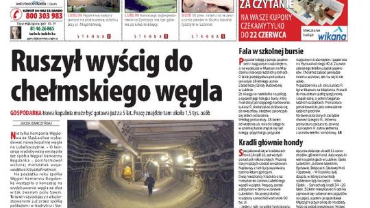 Jedynka Dziennika Wschodniego z 5 czerwca 2012