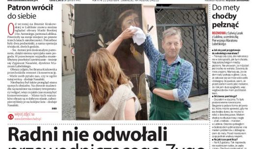 Jedynka Dziennika Wschodniego z 8 czerwca 2013