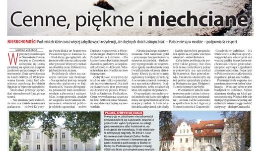 Jedynka Dziennika Wschodniego z 8 kwietnia 2013