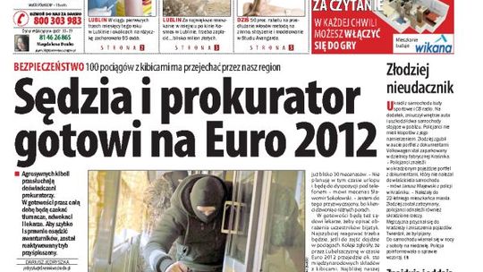 Jedynka Dziennika Wschodniego z 8 maja 2012