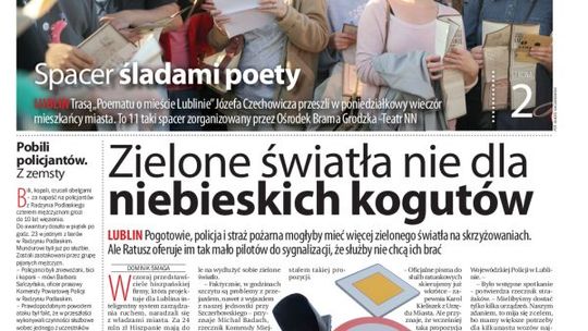 Jedynka z Dziennika Wschodniego z 23 lipca 2013