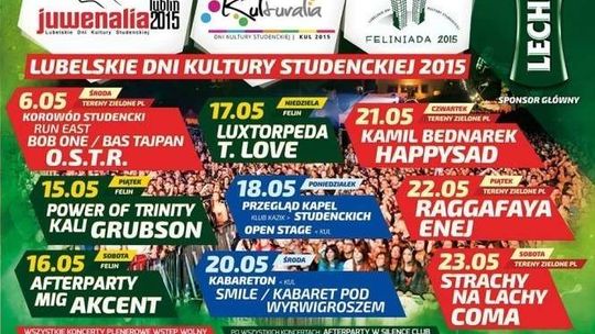 Juwenalia-Feliniada-KULturalia 2015 już od piątku. Program koncertów