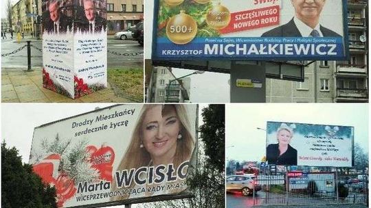 Już luty, a politycy nadal składają życzenia świąteczne i noworoczne. Na billboardach