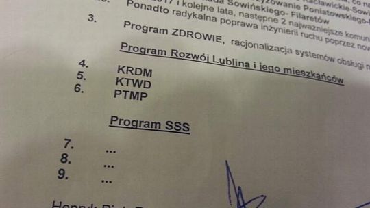 Kandydat na prezydenta Lublina pewny wygranej. Jego program: "KRDM", "KTWD' i "PTMP"