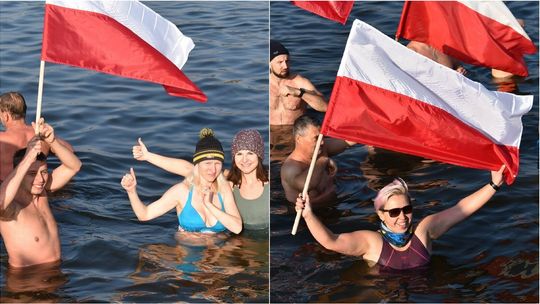 Kąpiel w jeziorze? Tak też można obchodzić Święto Niepodległości