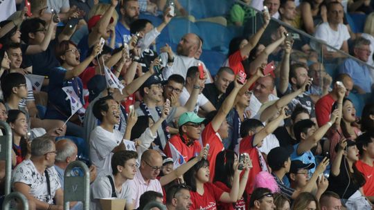 Kibice na meczu Korea Południowa - Ekwador na Arenie Lublin [zdjęcia]