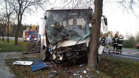 Kierowca autokaru weselnego usłyszał zarzut za wypadek