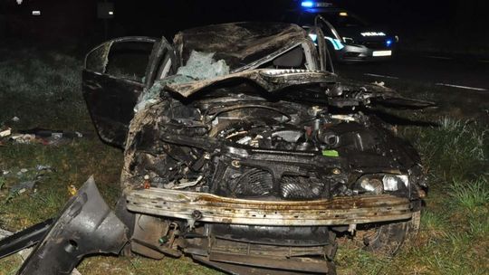 Kierowca miał pół promila alkoholu. Auto dachowało