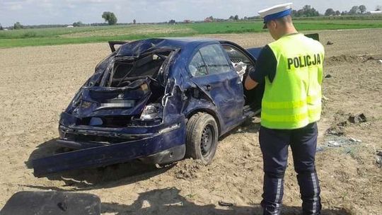 Kilka koziołków i dachowanie w polu