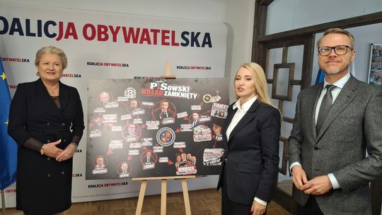 Politycy KO prezentują „PiS-owski Układ Zamknięty”