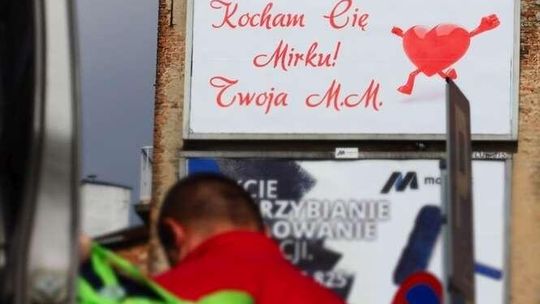 "Kocham Cię Mirku". Wyznanie miłości na billboardzie w Lublinie