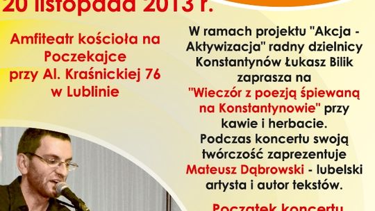 Kocham Kulturalny Konstantynów: \"Wieczór z poezją śpiewaną”