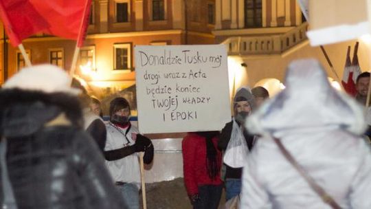 Kolejna manifestacja w Zamościu przeciw ACTA (zdjęcia)