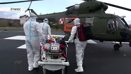 Kolejna zakażona pacjentka w ciąży przetransportowana wojskowym śmigłowcem