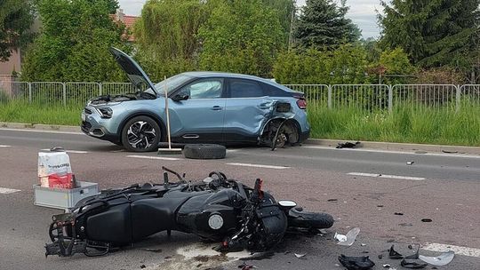 Kolejny wypadek motocyklisty