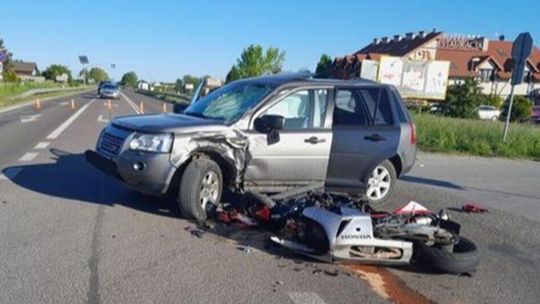 Kolejny wypadek z udziałem motocyklisty. 24-latek został śmigłowcem przetransportowany do szpitala