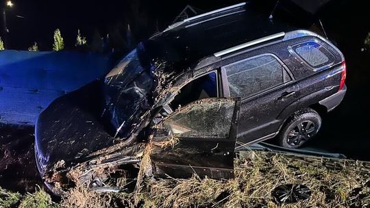 Kolizja w Starym Pożogu. Za kółkiem pijany bez prawa jazdy