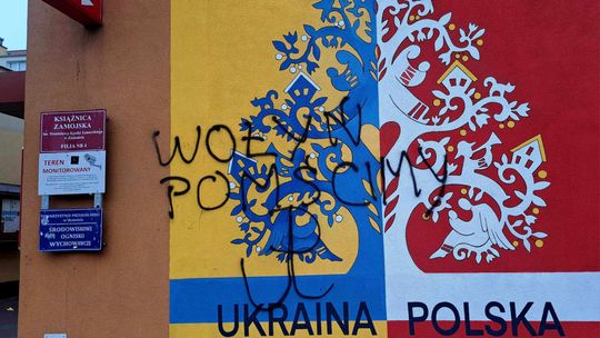 Komu przeszkadzał mural przyjaźni? „Wandal zdeptał nasze uczucia”