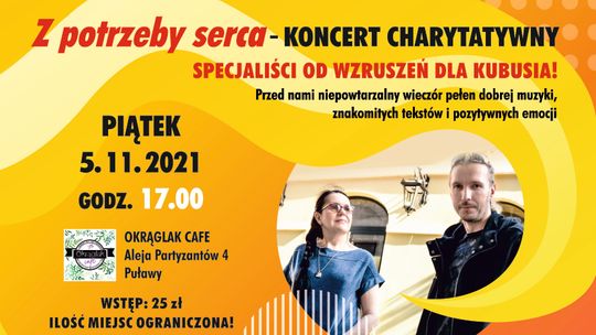Koncert charytatywny dla chorego Kubusia w Puławach