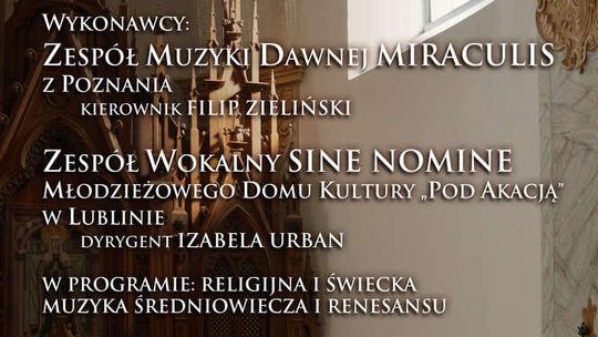 Koncert „Muzyczne Kolory Średniowiecza i Renesansu”