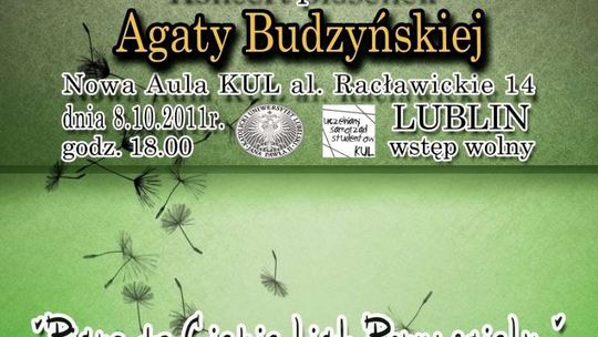 Koncert piosenek Agaty Budzyńskiej na KUL