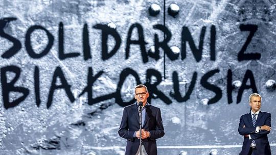 Koncert "Solidarni z Białorusią". Publiczność wygwizdała premiera 