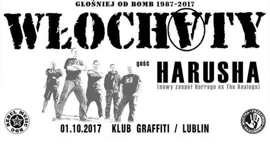 Koncert: Włochaty, Harusha i Przeciw w klubie Graffiti
