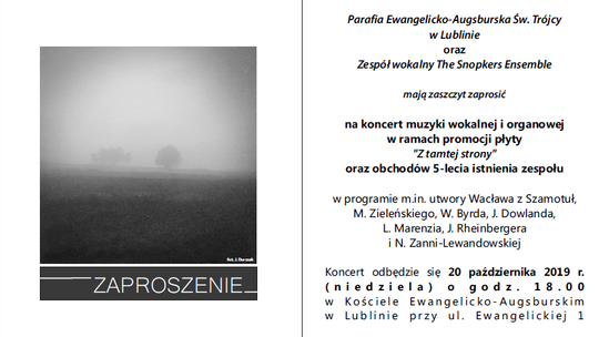 Koncert "Z tamtej strony". The Snopkers Ensemble