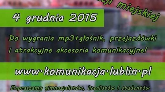 Konkurs wiedzy o lubelskiej komunikacji miejskiej