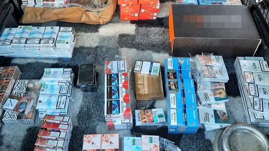 Kontrabanda na targowisku w Lublinie. Spora ilość
