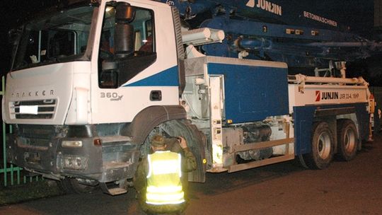 Kradziona ciężarówka z pompą do betonu zatrzymana na granicy