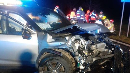 Kraksa na drodze krajowej nr 19. W wypadku ucierpiały dzieci