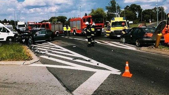 Kraksa na obwodnicy Lubartowa