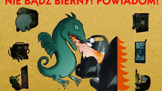 Krasnoludek, leśnik, smok przeciwko wandalizmowi w komunikacji miejskiej