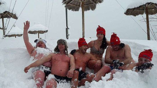 Krasnostawskie Karpie na zlocie morsów w Polańczyku 