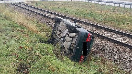 Krasnystaw: Samochód wypadł z drogi. Kierowca był pijany