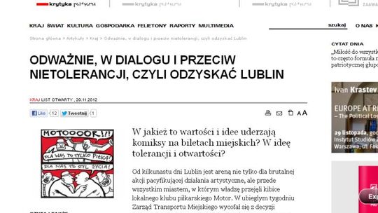 Krytyka Polityczna: Kibice przejęli władzę w Lublinie