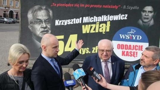 Krzysztof Michałkiewicz na billboardzie PO w Lublinie