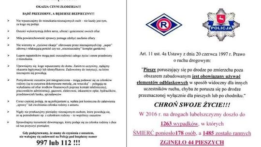 Księża rozdadzą ulotki, które przygotowali policjanci