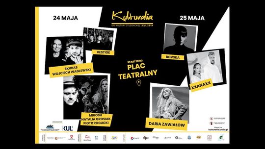 Kulturalia 2019 w Lublinie. Program godzinowy koncertów w piątek i sobotę 24-25 maja