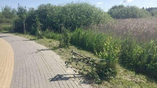 Ławki i stoły lądują w rzece. Wandale nad Uherką