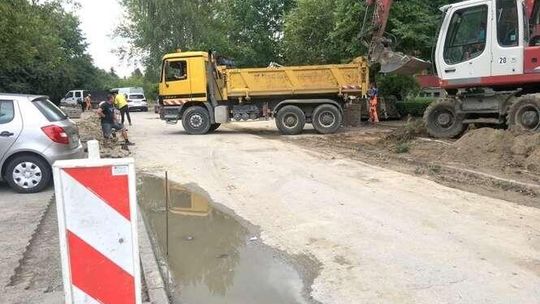 Łęczna: Ulica Skarbka w przebudowie