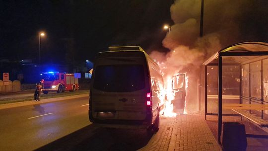 Łęczna: Zapalił się rejsowy bus
