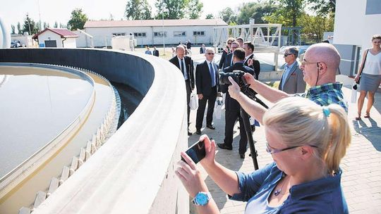 Lubartów: Kwartet smyczkowy zagrał na otwarciu oczyszczalni ścieków