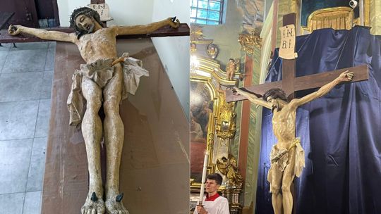 Lubartów. Ten krzyż istniej dłużej niż sam kościół, który zbudowano w 1738 r.