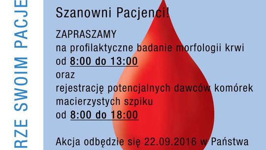 Lubelskie: Bezpłatne profilaktyczne badanie krwi. Lista gabinetów