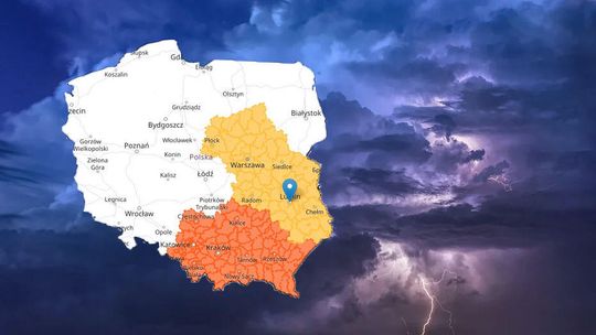 Lubelskie: Burze, opady deszczu, a nawet gradu. IMGW ostrzega