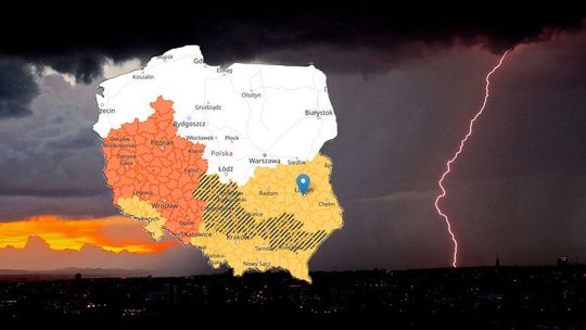 Lubelskie: Burze z gradem, a do tego porywisty wiatr. Ostrzeżenie IMGW